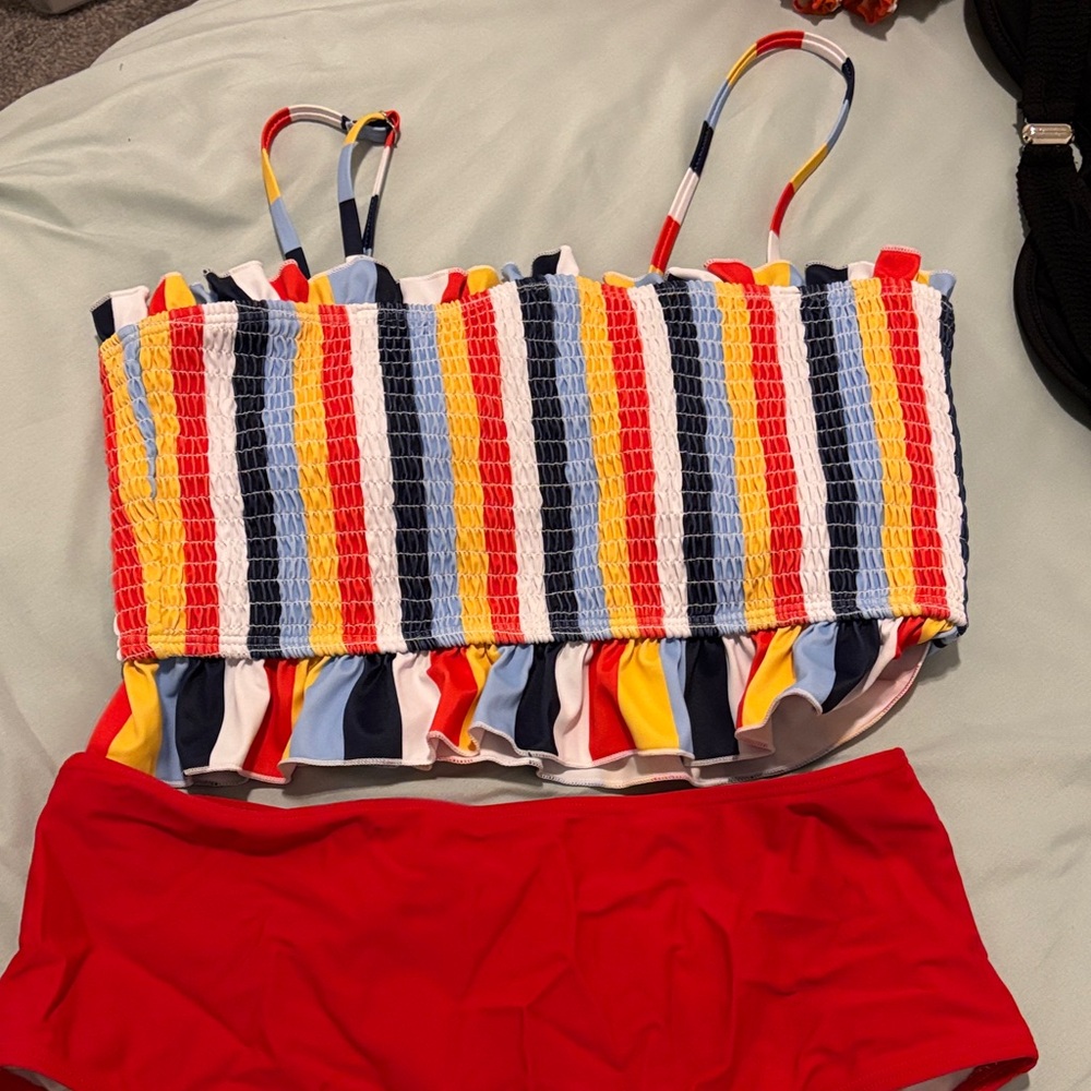 Colorful Striped Bikini Set